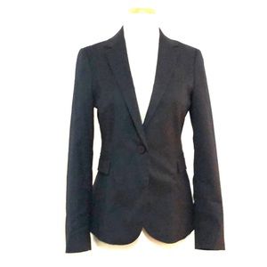 Zara Basic long sleeve blue pinstripe blazer, size S